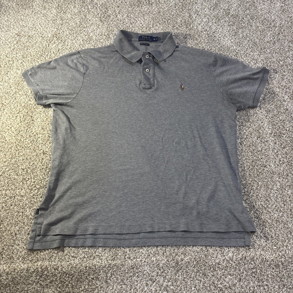 Polo Ralph Lauren Mens XL Pima Soft Touch Fit Short Sleeve Shirt Embroidered